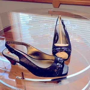 Karen Scott Blue 2inch semi-wedge